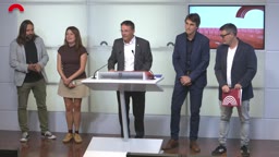 Conferncies de premsa - Conferncia de premsa dels grups del PSC-Units, Junts, ERC, els [...]